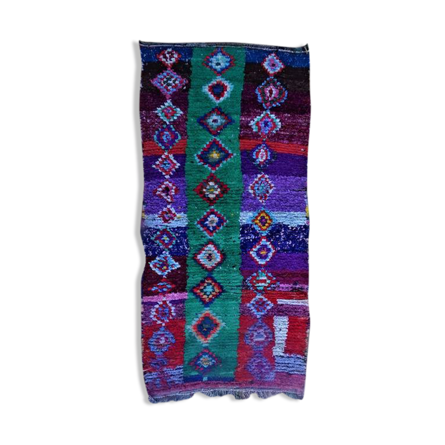 Moroccan Berber carpet boucherouite 230x110cm