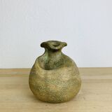 Vase boule forme libre grès vintage