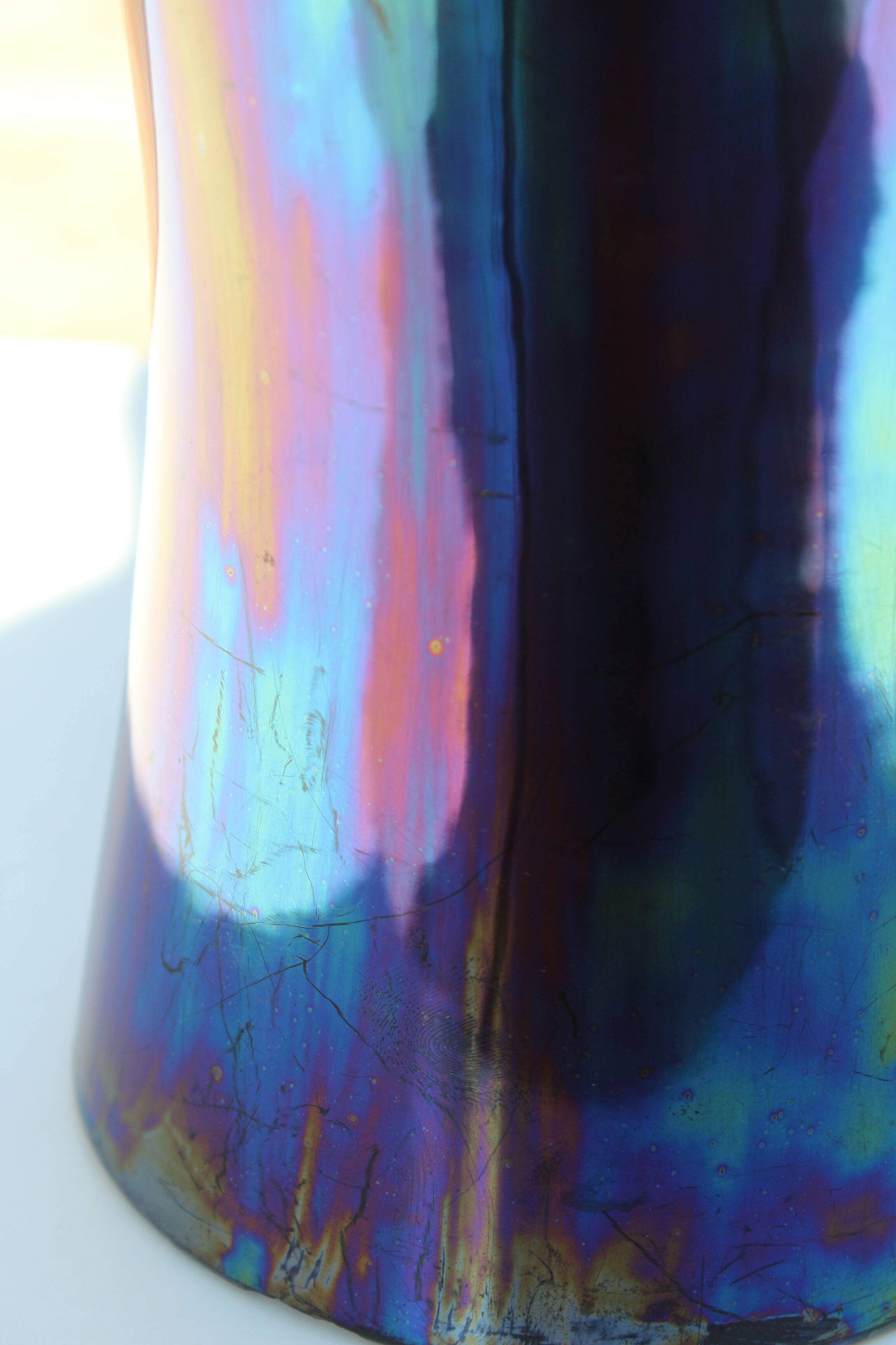 Large iridescent vase Verceram n° 6397 60s