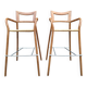 Val Padilla pour Jasper Conran chaises hautes Manilla vintage, siège