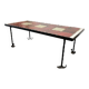 Vintage terracotta red coffee table / checkered table / coffee table