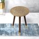 Table d'appoint en laiton fait main : table d'accent moderne du milieu du siècle