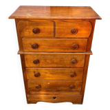 Vintage 1950s white wooden chest of drawers/storage unit