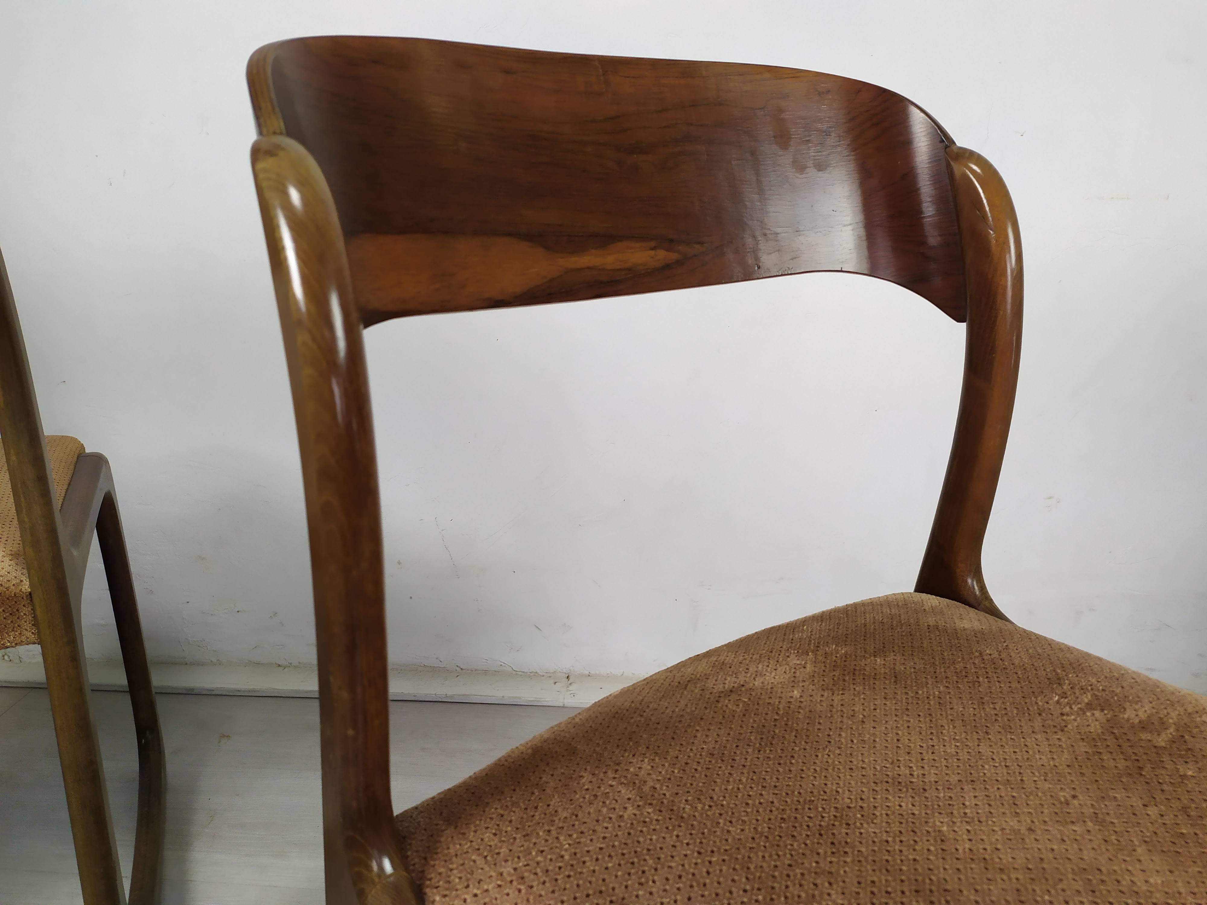 4 baumann sleigh chairs