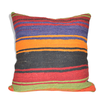 Vintage Pillow Store Contemporary AK824 Kilim striped wool cushion cover