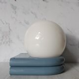 Vintage metal and opaline wall lamp