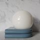 Vintage metal and opaline wall lamp