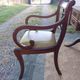English lion paw desk and lyre armchair, leather, extensions