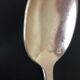 4 antique silver-plated metal teaspoons
