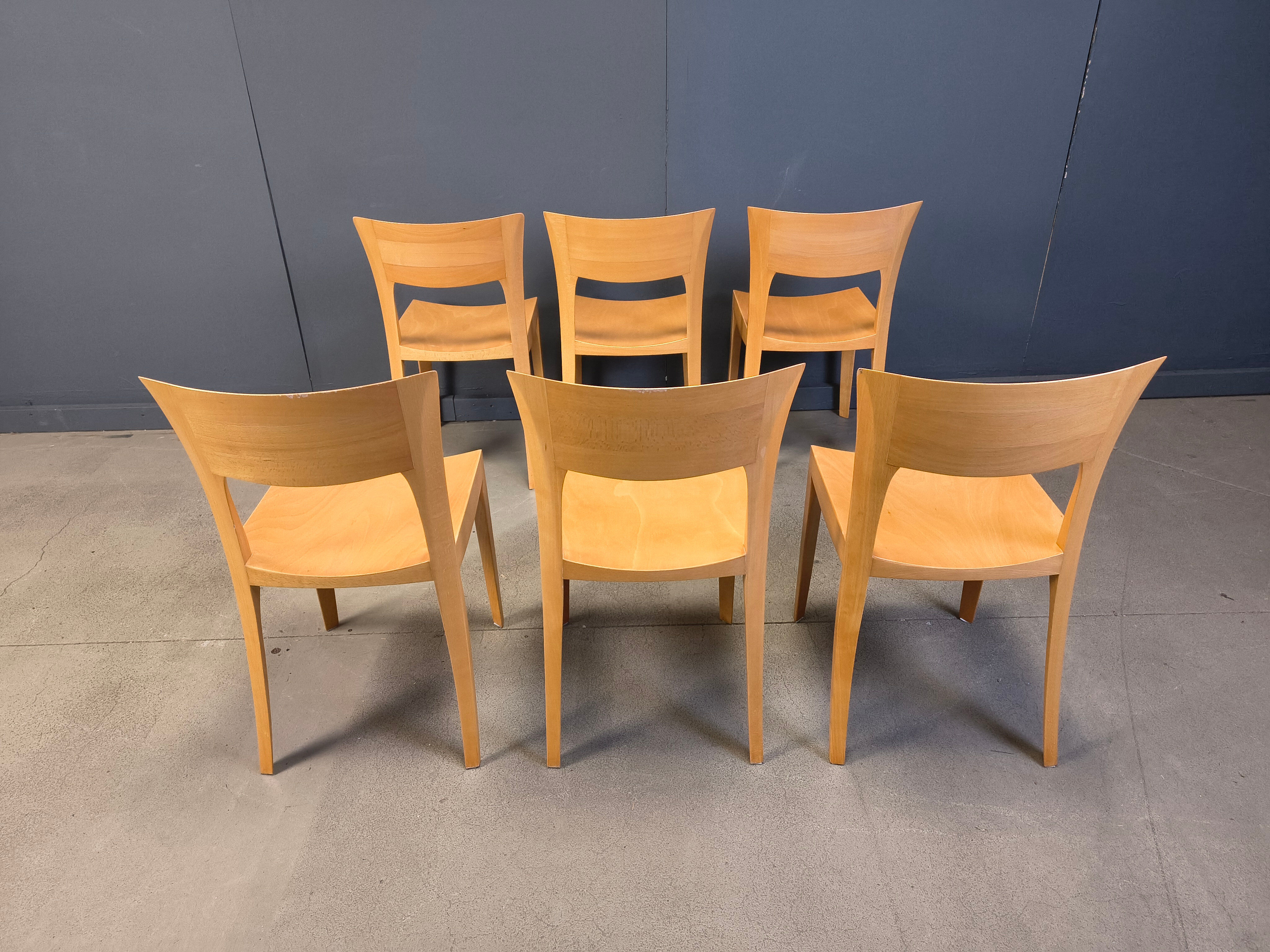 Vintage oak dining chairs, 1980s - Belgium
