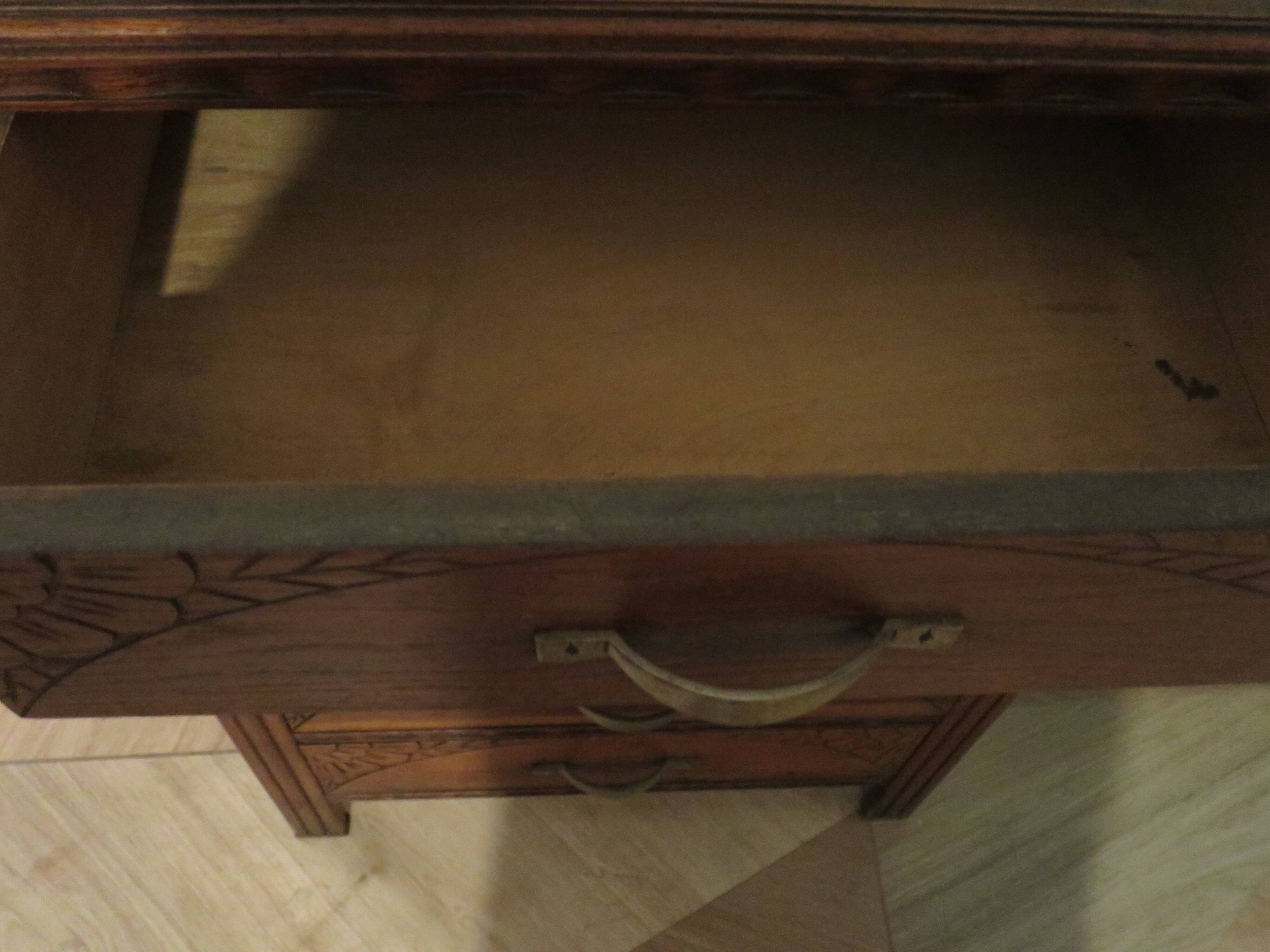 Art Deco Chest of Drawers - 5 drawers - 1950s - Carved wood - Pattern