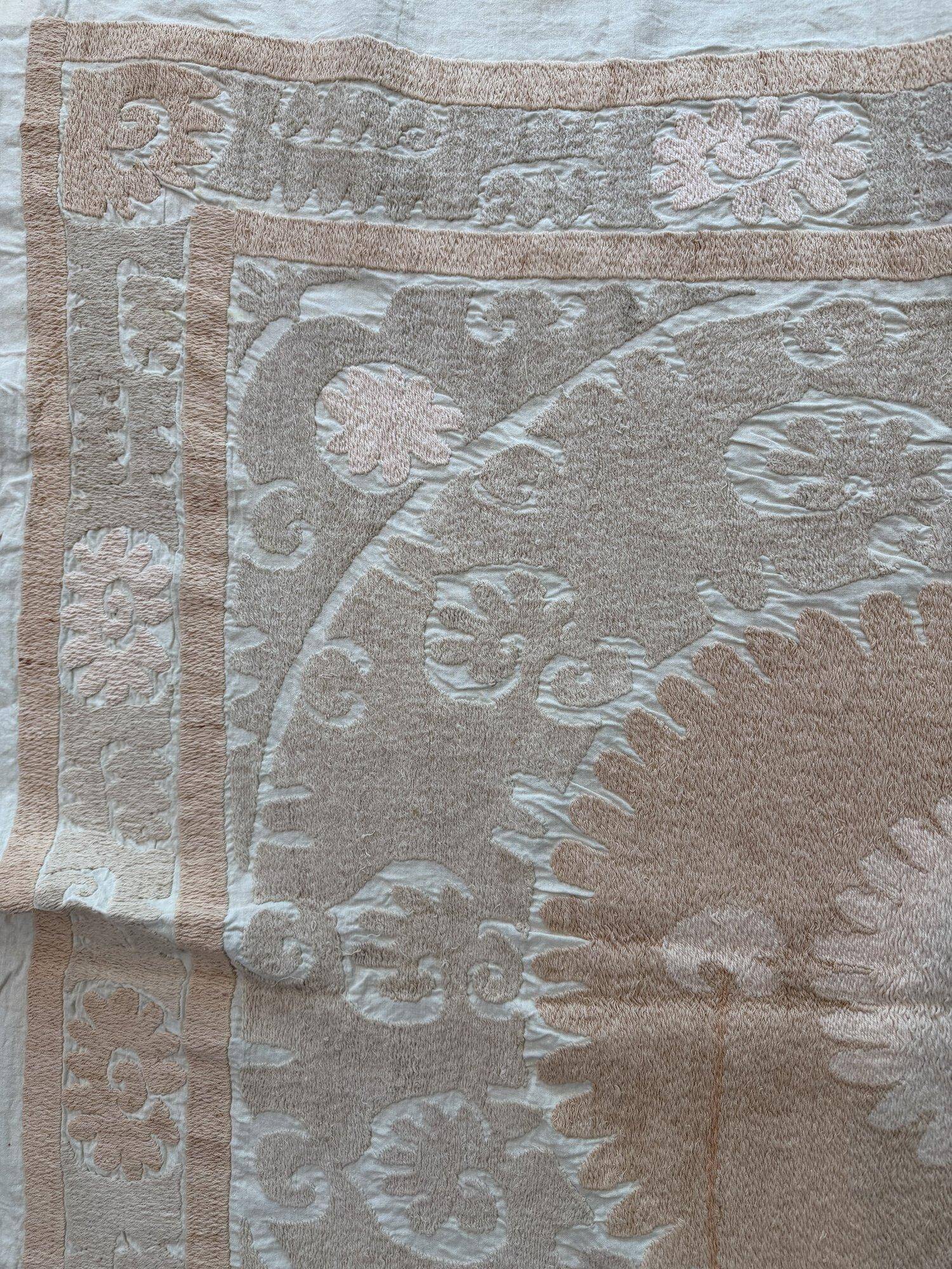 Vintage hand-embroidered tablecloth 131x133 cm
