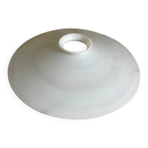 Vintage bell lampshade for suspension in white opaline.