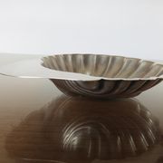 Set of 2 dishes shell christofle floret France in silver metal