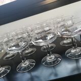 Set of 12 Arcoroc foot glasses