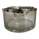 Caviar server on ice glass silver metal 1960
