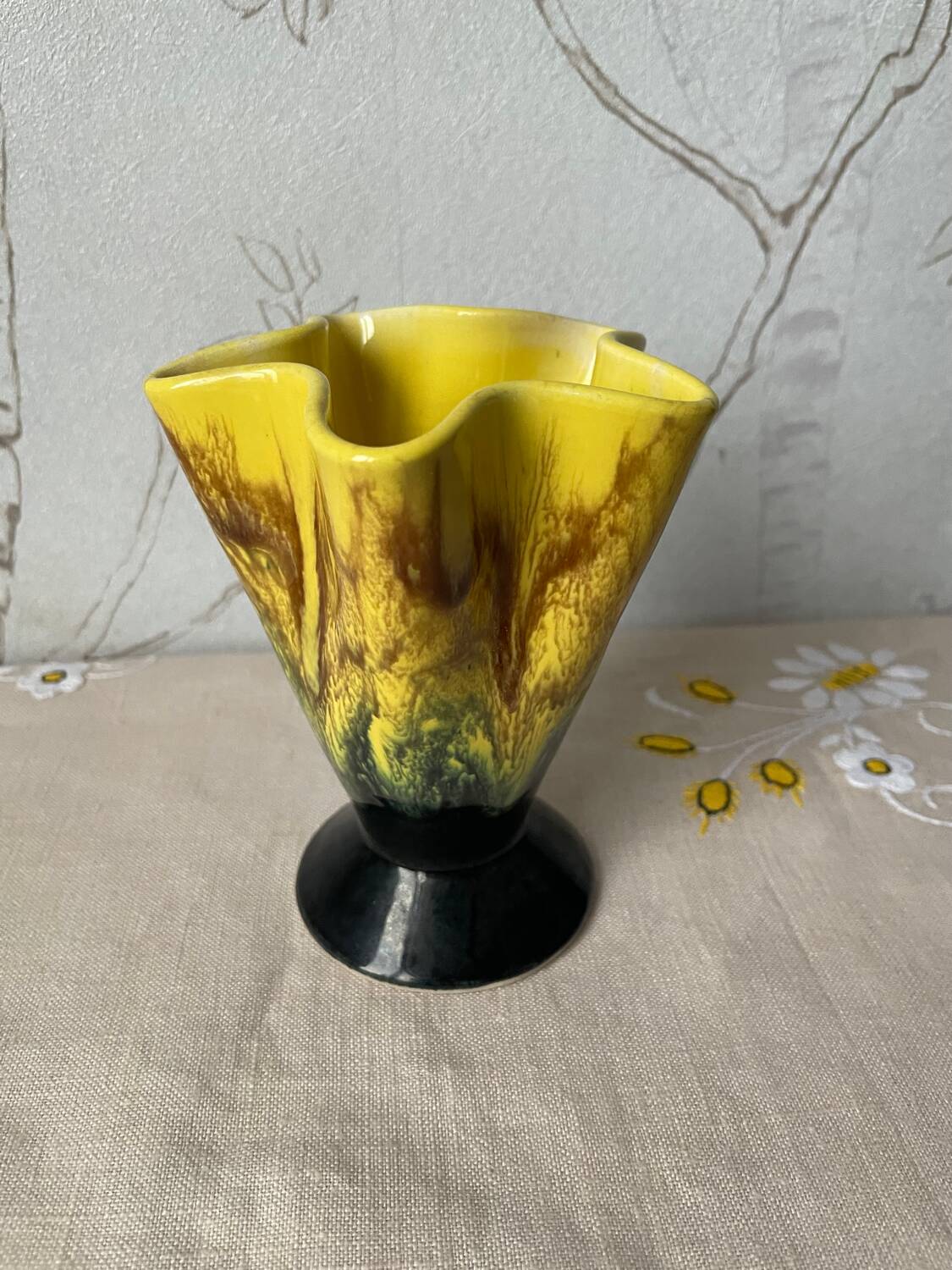 Small vintage vase in Vallauris style