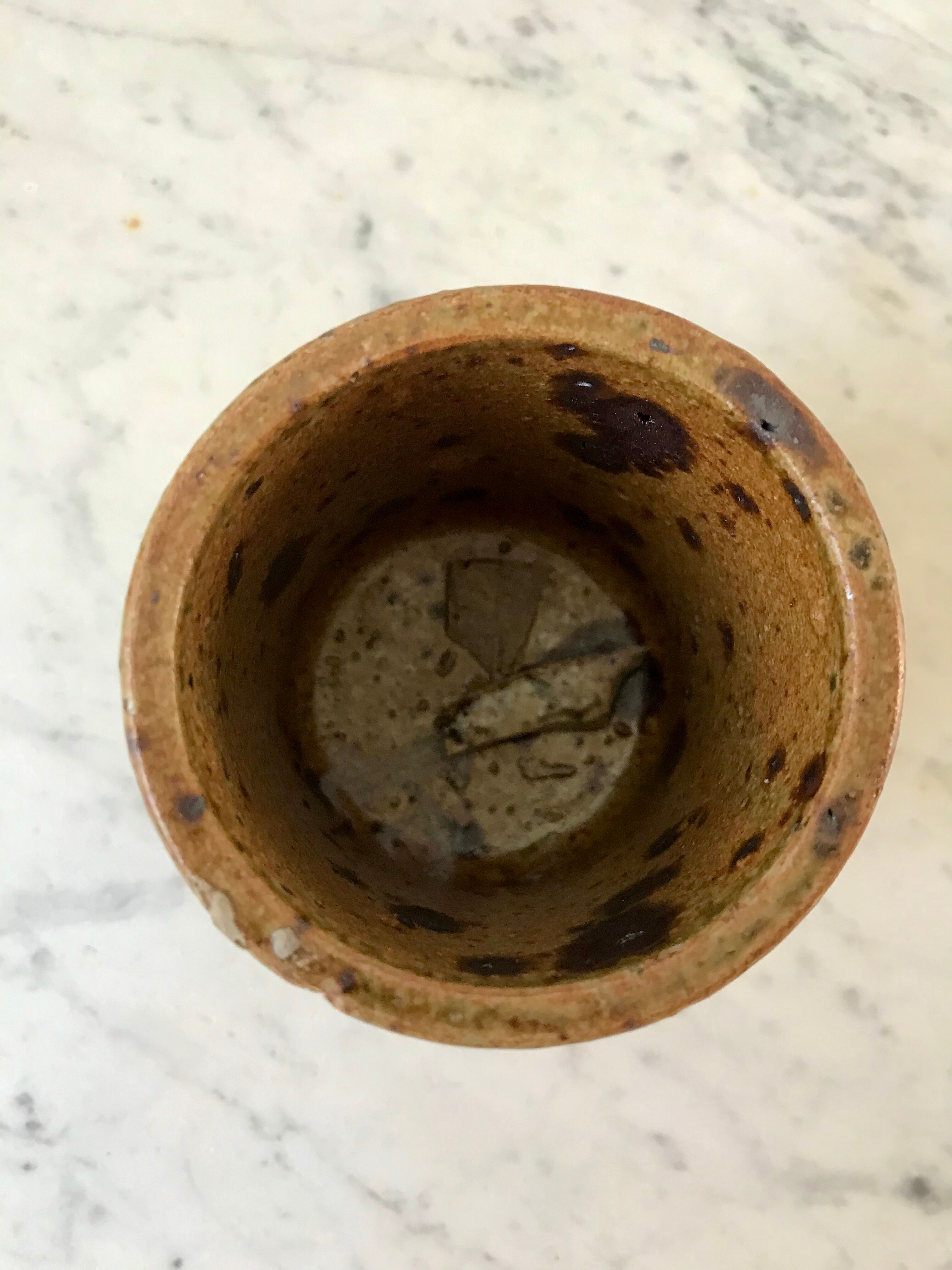 coffee service 6 cups and saucers, teapot and sugar bowl in ceramic / pottery / stoneware years 50-6