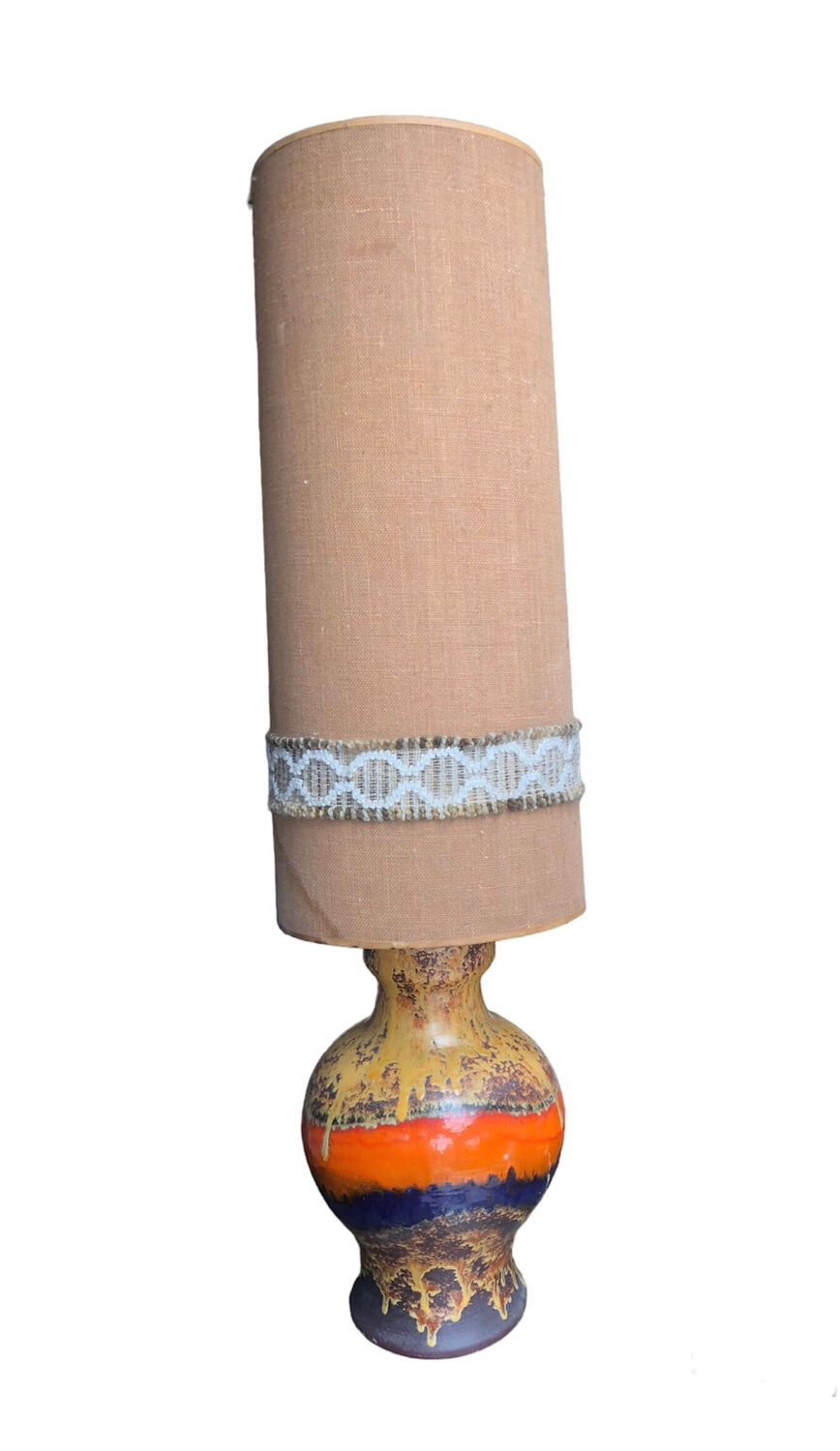 Lampe de sol céramique 1950 vintage