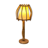 Lampe de table en roseau crayon moderne du milieu du siècle