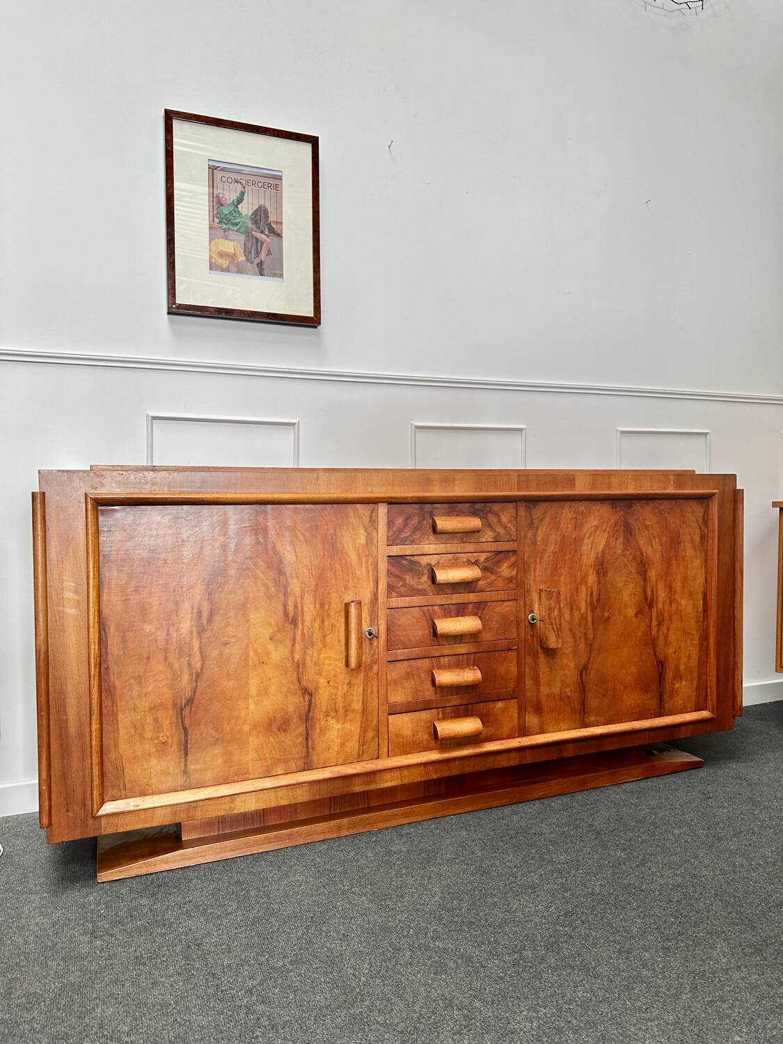 Art Deco walnut sideboard