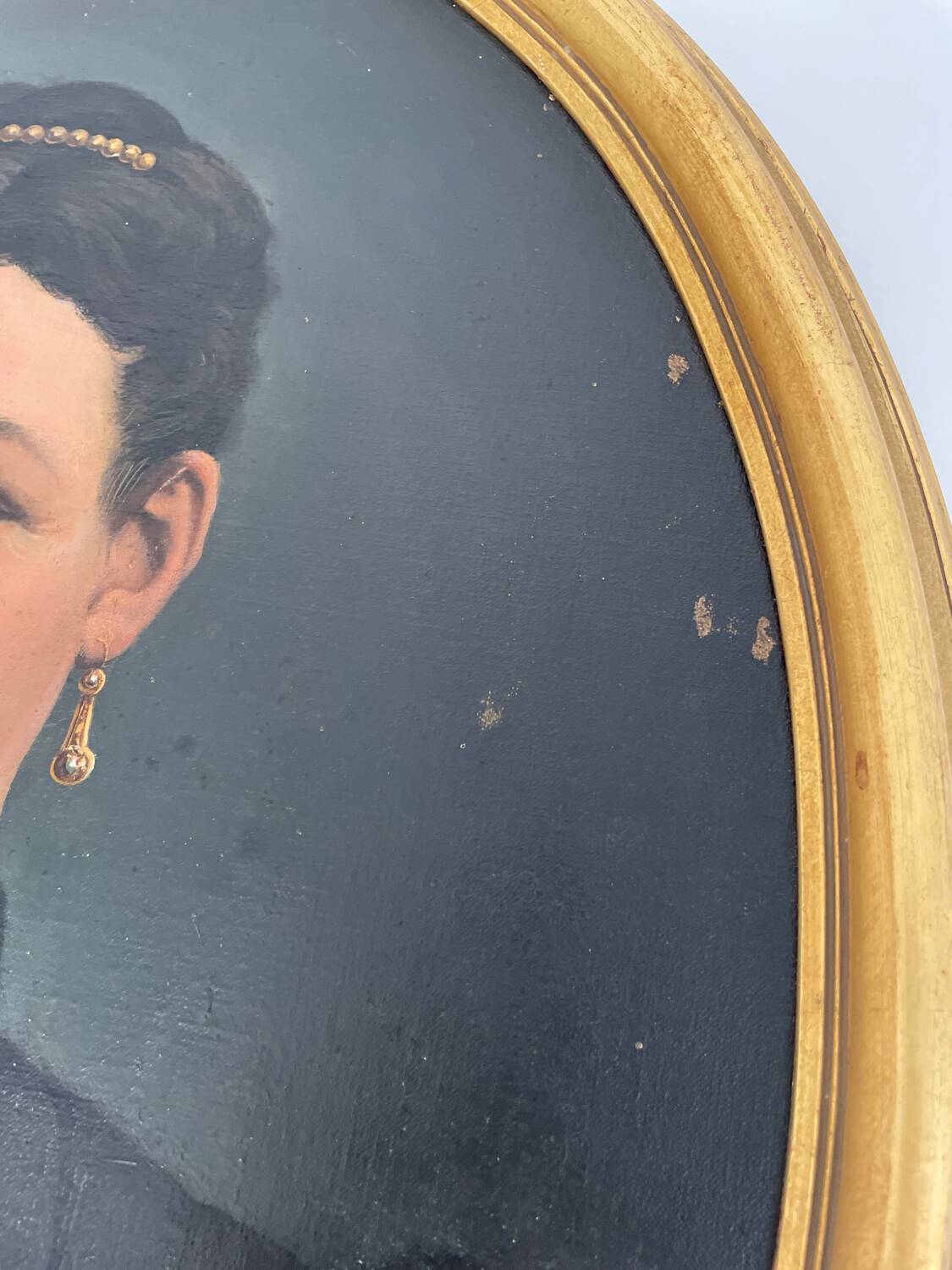 Oil painting on canvas, portrait of a woman.