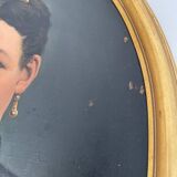 Oil painting on canvas, portrait of a woman.
