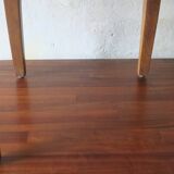 Art nouveau side chair in oak and royal purple velvet, 1900