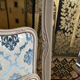 Louis XV upholstered style bed wood