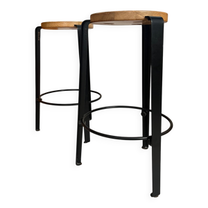 Paire tabourets - noir