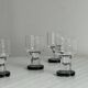 4 verres à eau design en verre épais