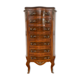 Semainier en bois galbé marqueterie