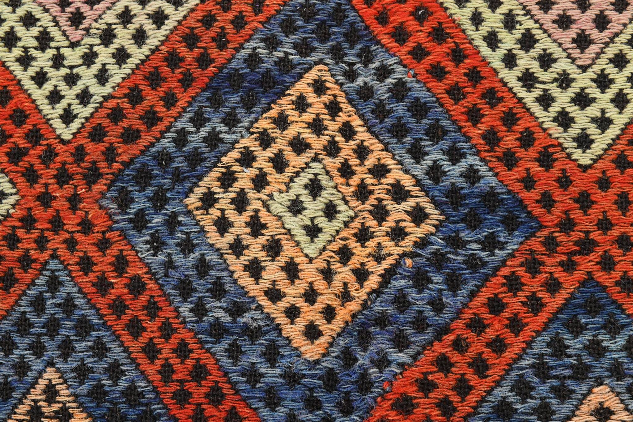 5x7 Pink & Blue Handmade Kilim Rug, 167x226Cm