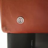 Vintage Osaka loveseat in oxblood leather by Natuzzi Italy