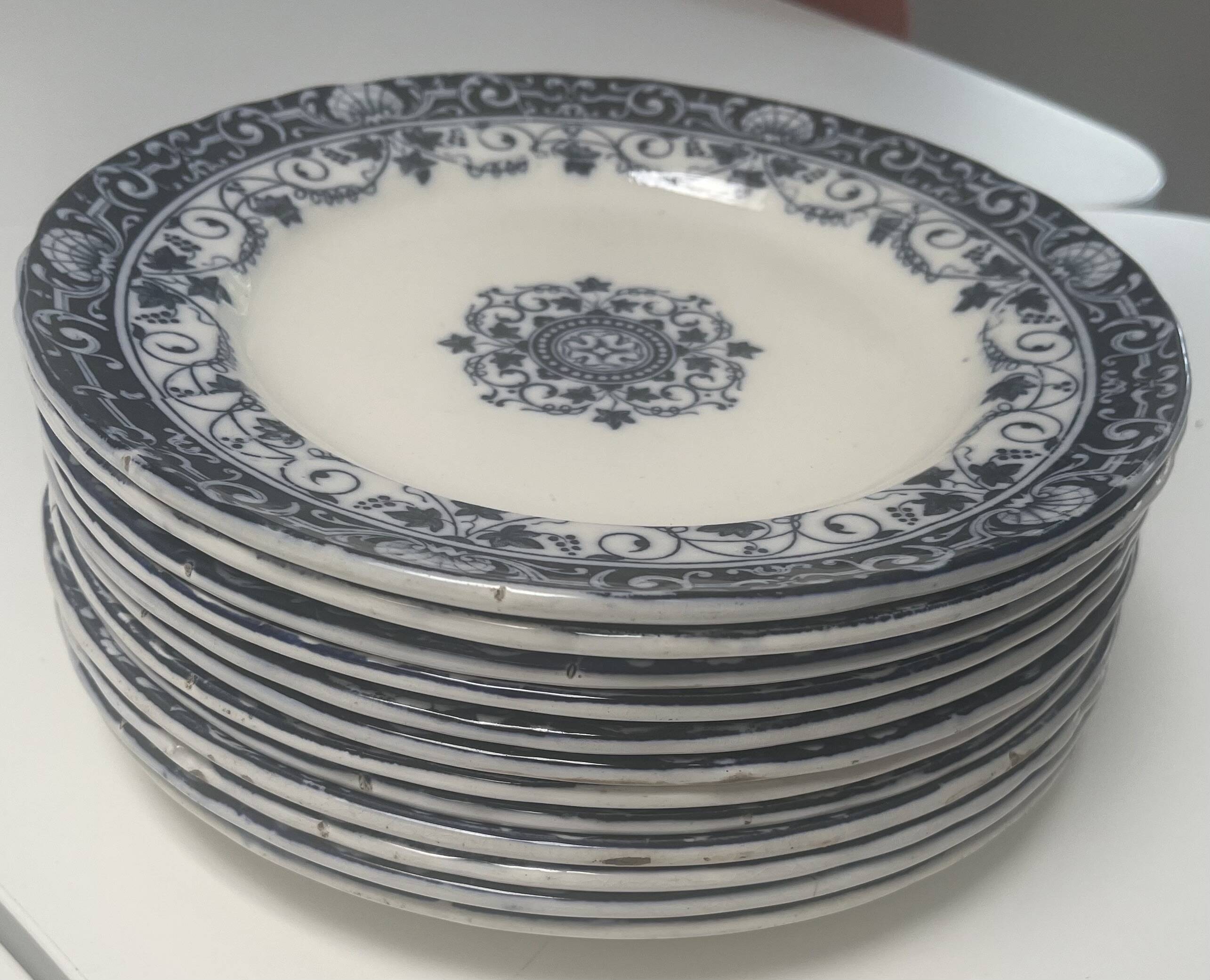 SET OF 12 PLATES - LOUIS XV SERVICE - MANUFACTURER JULES VIEILLARD