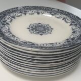 SET OF 12 PLATES - LOUIS XV SERVICE - MANUFACTURER JULES VIEILLARD