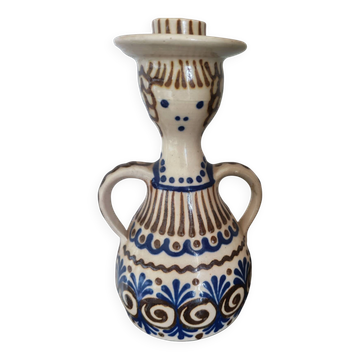 Anthropomorphic woman candle holder in ceramic