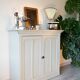 Large Parisian sideboard, dresser, clay gray, patinated wood, 1950