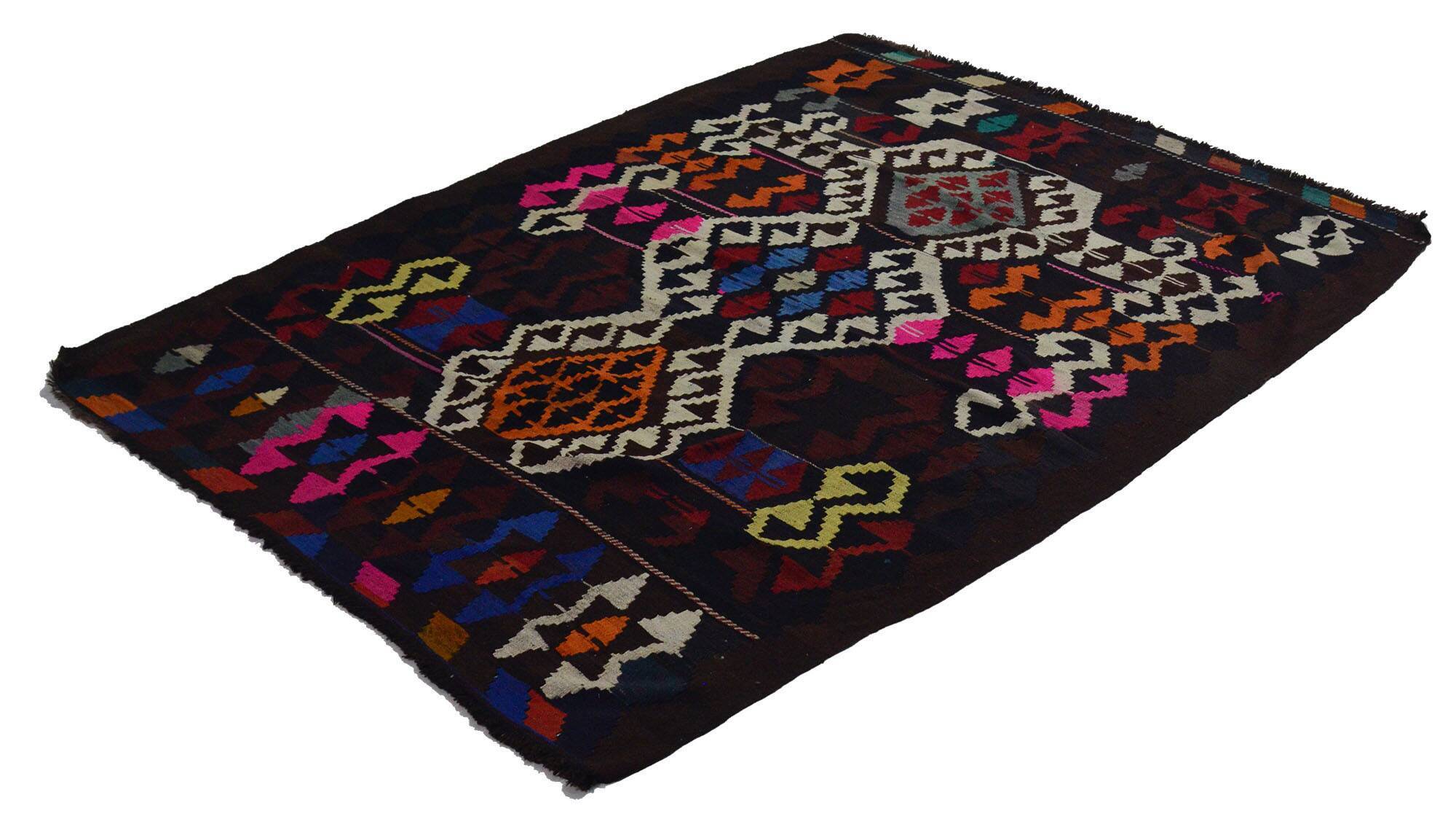 Turkish Kilim Yuruk Vintage 172x245 cm Geometric Motifs