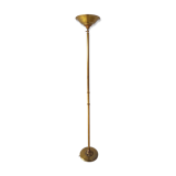 Halogen floor lamp in golden brass