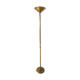 Halogen floor lamp in golden brass