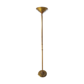 Halogen floor lamp in golden brass