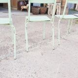 Four vintage metal chairs