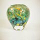 Blown Glass Vase with Gold Inclusion Jc Novaro (Biot)