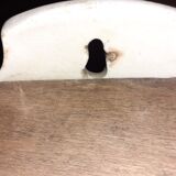 Salt box in faience and wood