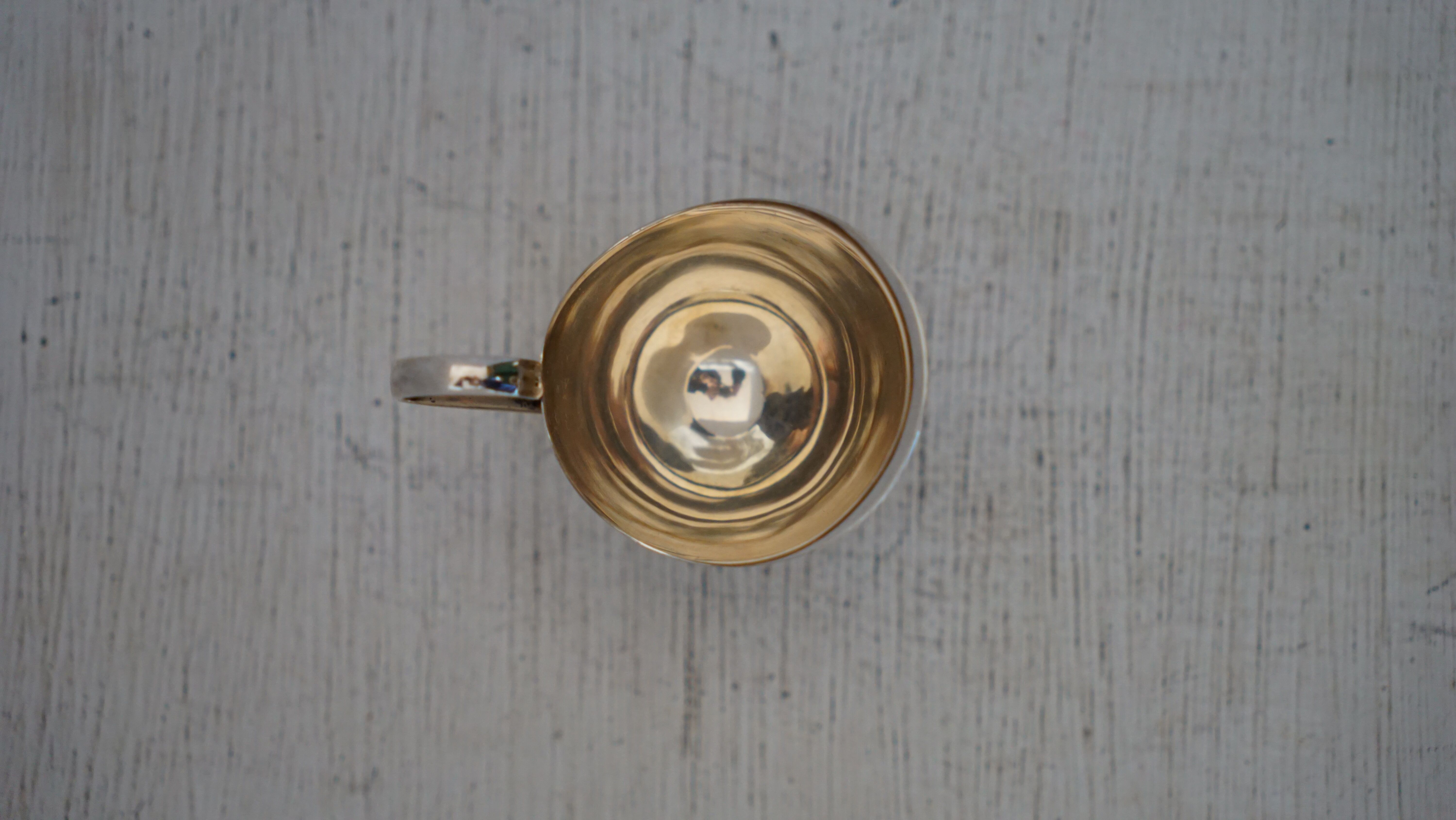 Pair of silverware saucepans