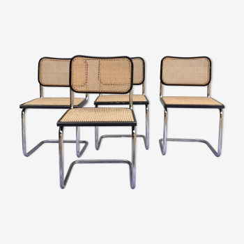 Set of 4 Cesca chairs by Marcel Breuer