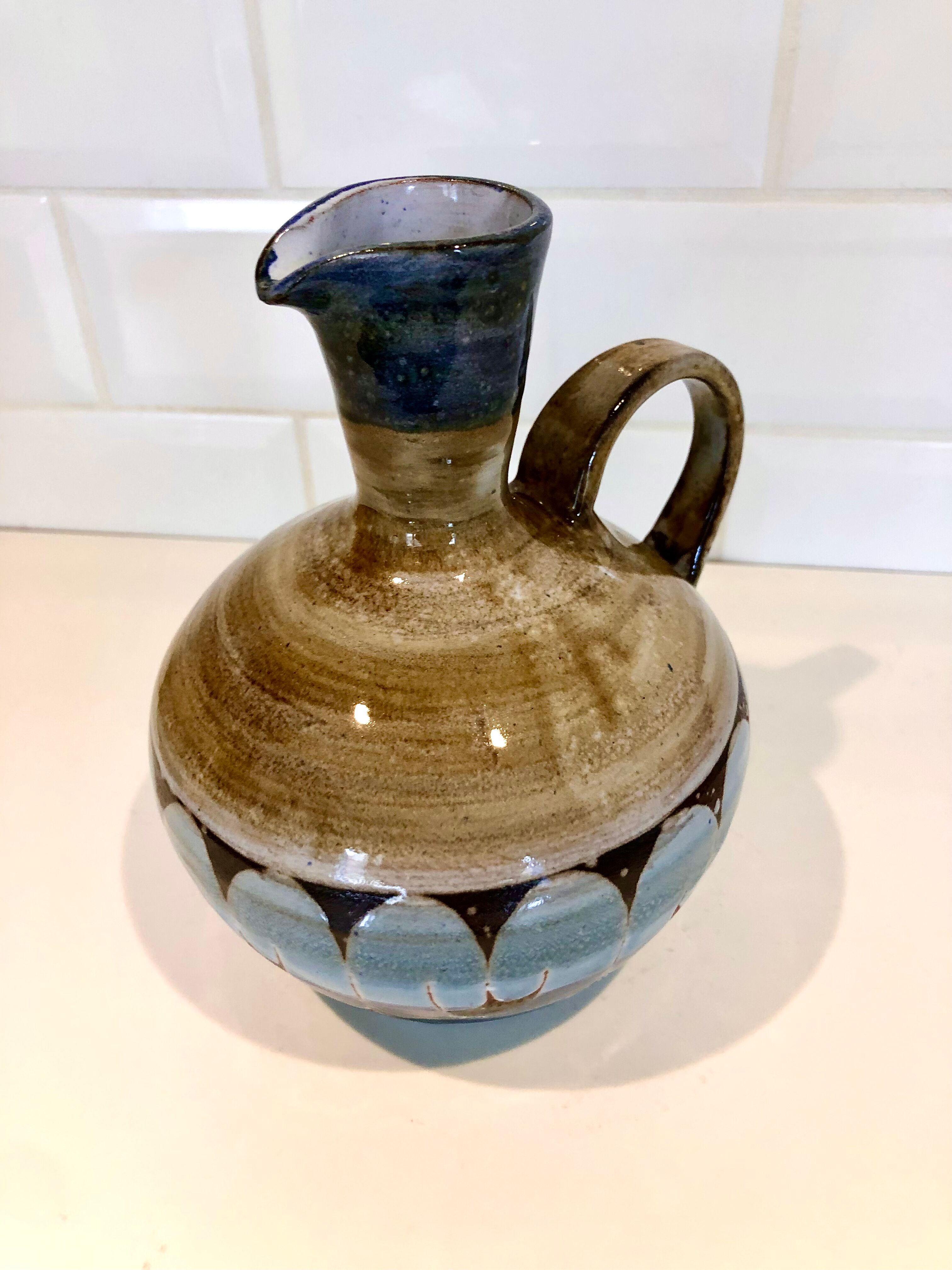 Roland Moreau - Tourette sur Loup - 70's decanter in enamelled stoneware