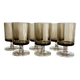 6 small smoked glasses luminarc france