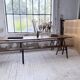 XXL trestle farm table 4m and its benches